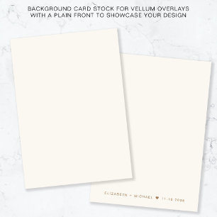 Gouden Monogram Cream Achtergrond voor Vellum Over Kaart