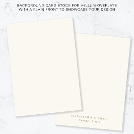 Gouden Monogram Cream Achtergrond voor Vellum Over Kaart