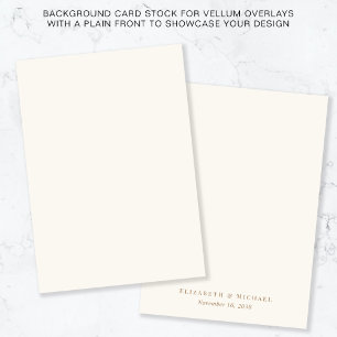 Gouden Monogram Cream Achtergrond voor Vellum Over Kaart