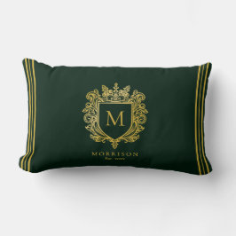 Gouden Monogram Crest Kussen