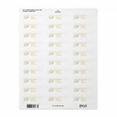 Gouden Monogram D Adresetiketten Etiket (Full Sheet)