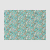   Gouden Monogram D-Weefseldocument Tissuepapier (Voorkant)