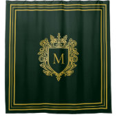 Gouden Monogram Douchegordijn (Voorkant)