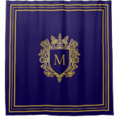 Gouden Monogram Douchegordijn (Voorkant)