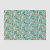   Gouden Monogram E-Weefseldocument Tissuepapier (Voorkant)