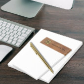 Gouden Monogram Echt Leren Uitzicht Elegant Post-it® Notes