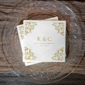  gouden monogram Elegant gouden bruiloft Servet