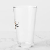 Gouden Monogram Elegante Meisjesachtige Script  Glas (Links)
