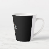 Gouden Monogram Elegante Meisjesachtige Script Zwa Latte Mok (Rechts)