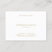 Gouden Monogram Elegante Moderne Eenvoudige Profes Visitekaartje (Achterkant)