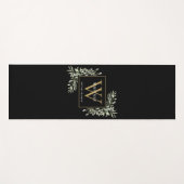Gouden Monogram Elegante Moderne Groene Tinten Zwa Yogamat (Voorkant (horizontaal))