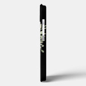 Gouden Monogram Elegante Moderne Zwarte Groene Tin Case-Mate iPhone Case (Achterkant / Links)