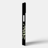 Gouden Monogram Elegante Moderne Zwarte Groene Tin Case-Mate iPhone Case (Achterkant / Rechts)