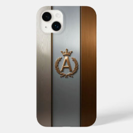 Gouden Monogram Embleem A Case-Mate iPhone 14 Plus Hoesje