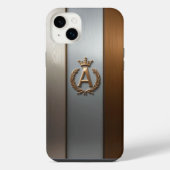 Gouden monogram embleem A iPhone Hoesje (Achterkant)