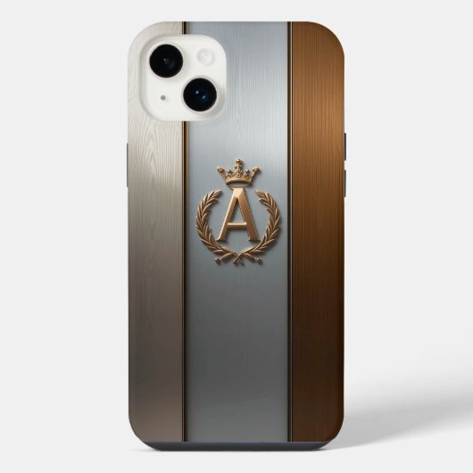 Gouden monogram embleem A iPhone Hoesje (Achterkant)
