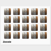 Gouden Monogram Embleem A Vierkante Sticker (Vel)
