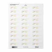 Gouden Monogram F Adreslabels Etiket (Full Sheet)