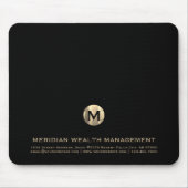 Gouden Monogram Financiële Planner Muismat (Voorkant)