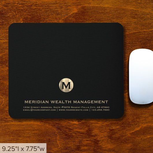 Gouden Monogram Financiële Planner Muismat