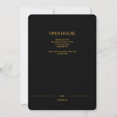 Gouden Monogram Foto Afstuderen Aankondiging/Uitno Kaart (Achterkant)
