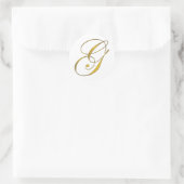 Gouden Monogram G Enveloppe Zegellak Sticker (Tas)