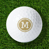 Gouden Monogram Gepersonaliseerde Golfballen
