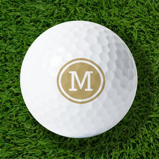Gouden Monogram Gepersonaliseerde Golfballen