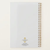 Gouden Monogram Grijs Modern Elegant Business Planner (Achterkant)