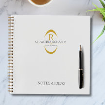 Gouden Monogram Grijs Modern Elegant Zakelijk