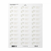 Gouden Monogram Groene Bladwijzer Adres Etiket (Full Sheet)