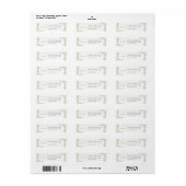 Gouden Monogram Groene Retouradres Etiket (Full Sheet)