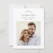 Gouden Monogram Hemelbruiloft Bedankkaart (Voorkant)