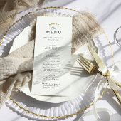 Gouden Monogram Hemelbruiloft Menu