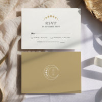 Gouden Monogram Hemelbruiloft