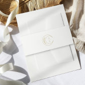 Gouden Monogram Hemelbruiloft Uitnodigingen Wikkel