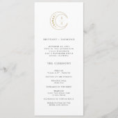 Gouden Monogram hemelhuwelijksprogramma Programmakaart (Voorkant)