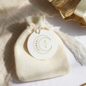 Gouden Monogram Hemelse Trouwgunstlabels  Bedankjes Labels