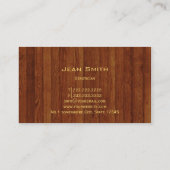 Gouden Monogram Houten SchoonheidsspecialistenVisi Visitekaartje (Achterkant)