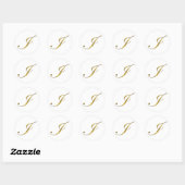Gouden Monogram I Zegel Sticker (Vel)