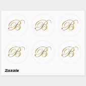 Gouden Monogram Initiaal B Stickers (Vel)