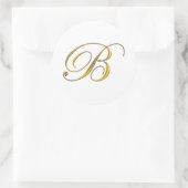 Gouden Monogram Initiaal B Stickers (Tas)
