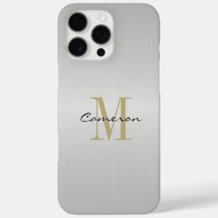 Gouden Monogram Initiaal en naam Gepersonaliseerd  iPhone 16 Pro Max Hoesje