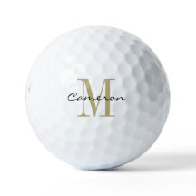 Gouden Monogram Initiaal en Naam Gepersonaliseerde