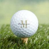 Gouden Monogram Initiaal en Naam Gepersonaliseerde Golfballen (Insitu Shirt)