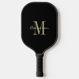 Gouden Monogram Initiaal en Naam Gepersonaliseerde Pickleball Paddle