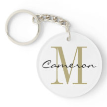 Gouden Monogram Initiaal en Naam Gepersonaliseerde