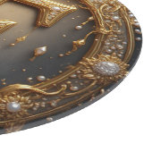 Gouden Monogram Initiaal Letter F Snijplank (Hoek)