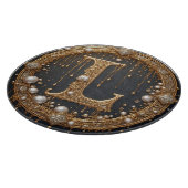 Gouden Monogram Initiaal Letter L Snijplank (Hoek)