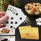 Gouden monogram initiaal naam pokerkaarten (Insitu)